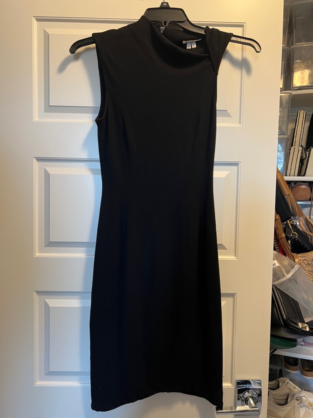 Helmut Lang Black Sleeveless Midi Dress